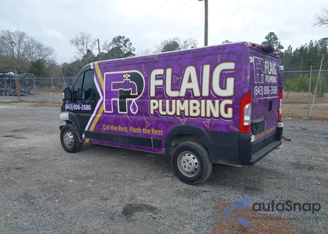 2021 Ram Promaster 1500 Low Roof 136 Wb z USA, uszkodzony, nr VIN 3C6ERVAG6ME505596